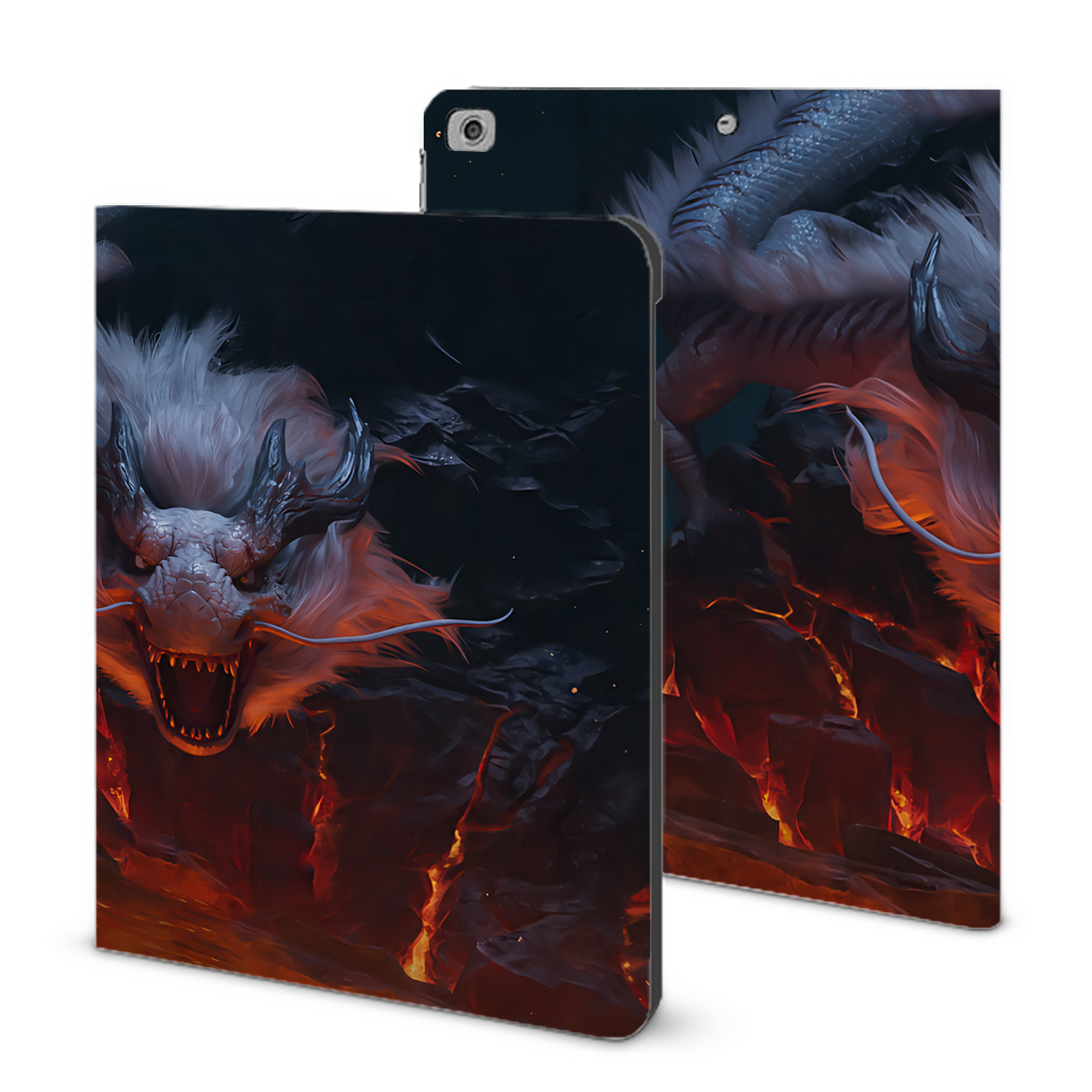 （画像用） Ne Zha 2 ナタ 魔童の大暴れ IPad ケース ブック型 PUレザー TPU 耐衝撃 軽量 薄型 ペン収納なし 全面保護 IPad 各モデル対応